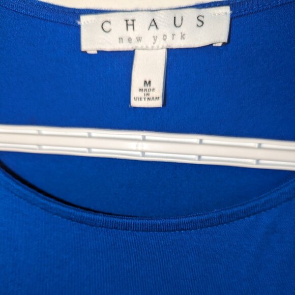Chaus New York Blue Sleeveless Top (Size M) - Made in Vietnam - Picture 6 of 6